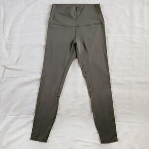 mid waist sports yoga leggings army green ankle (S~M)